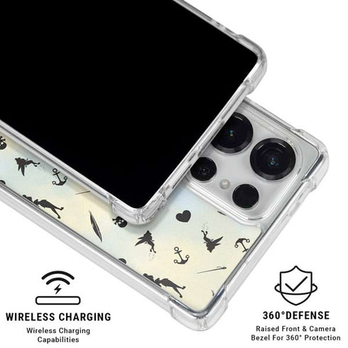 Disney Tinker Bell Fairy Size Pattern Galaxy S25 Ultra Clear Case