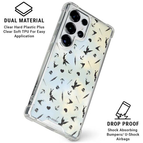 Disney Tinker Bell Fairy Size Pattern Galaxy S25 Ultra Clear Case