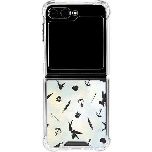 Disney Tinker Bell Fairy Size Pattern Galaxy Z Flip6 Clear Case
