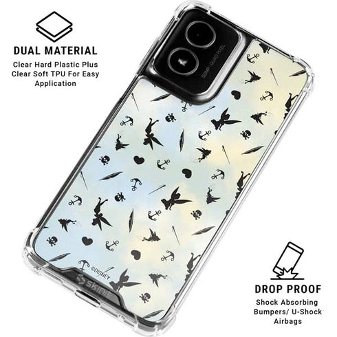 Disney Tinker Bell Fairy Size Pattern Moto G Power 5G (2024) Clear Case