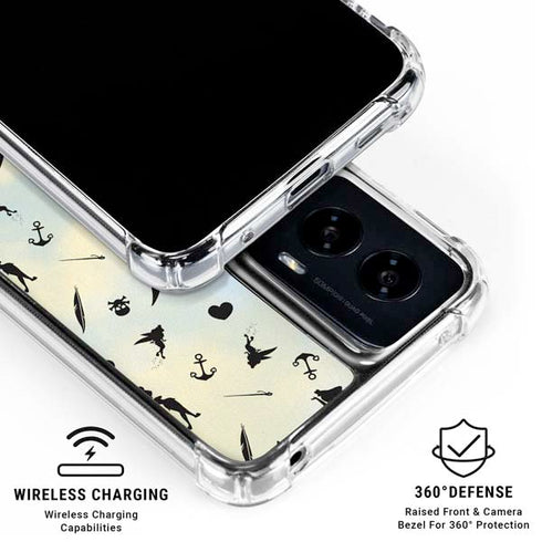 Disney Tinker Bell Fairy Size Pattern Moto G Power 5G (2024) Clear Case
