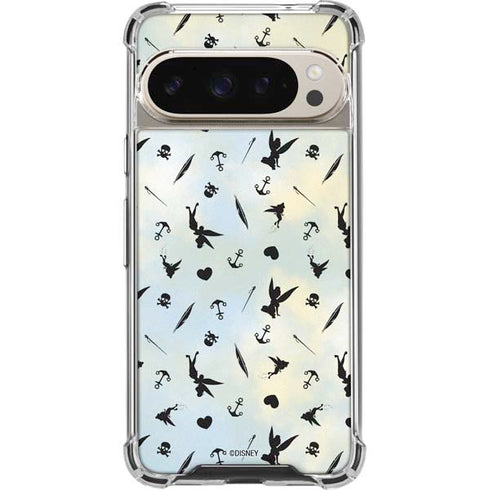 Disney Tinker Bell Fairy Size Pattern Pixel 9/9 Pro Clear Case