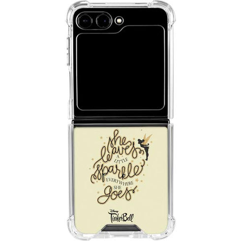 Disney Tinker Bell Leave A Little Sparkle Galaxy Z Flip6 Clear Case