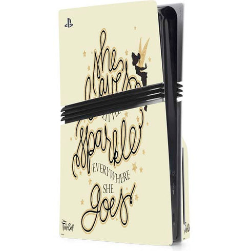 Disney Tinker Bell Leave A Little Sparkle PS5 Pro Disk Console Skin