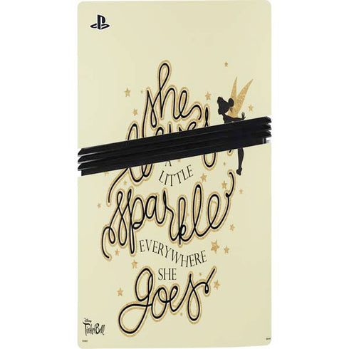 Disney Tinker Bell Leave A Little Sparkle PS5 Pro Disk Console Skin