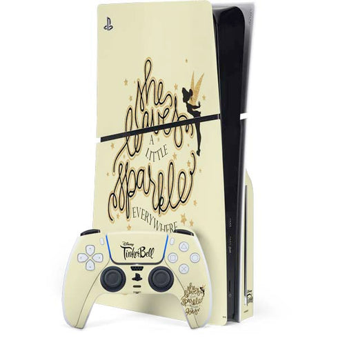 Disney Tinker Bell Leave A Little Sparkle PlayStation PS5 Skins