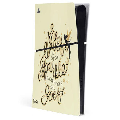 Disney Tinker Bell Leave A Little Sparkle PS5 Slim Digital Edition Console Skin