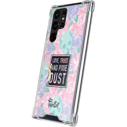 Disney Tinker Bell Love Trust and Pixie Dust Galaxy S23 Ultra Clear Case