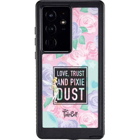 Disney Tinker Bell Love Trust and Pixie Dust Galaxy S24 Ultra Waterproof Case