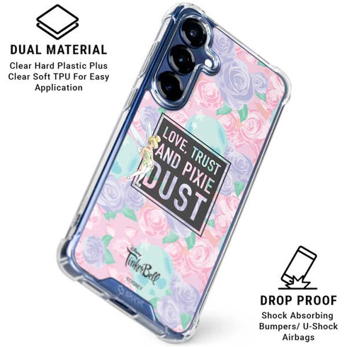Disney Tinker Bell Love Trust and Pixie Dust Galaxy S25 Clear Case