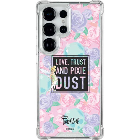 Disney Tinker Bell Love Trust and Pixie Dust Galaxy S25 Ultra Clear Case
