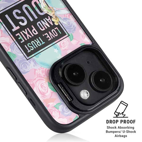 Disney Tinker Bell Love Trust and Pixie Dust iPhone 14 Kickstand Case