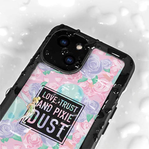 Disney Tinker Bell Love Trust and Pixie Dust iPhone 15 Plus Waterproof Case