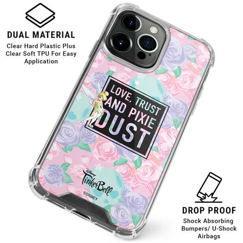 Disney Tinker Bell Love Trust and Pixie Dust iPhone 16 Pro Max Clear Case