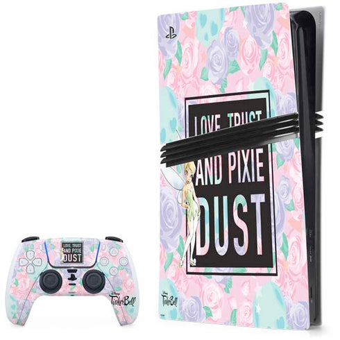 Disney Tinker Bell Love Trust and Pixie Dust PS5 Pro Bundle Skin