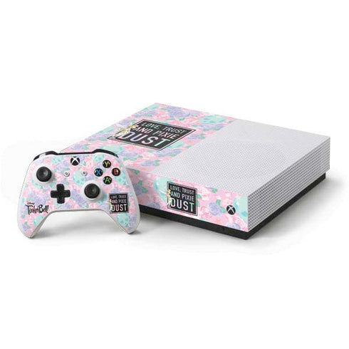 Disney Tinker Bell Love Trust and Pixie Dust Xbox One S All-Digital Edition Bundle Skin