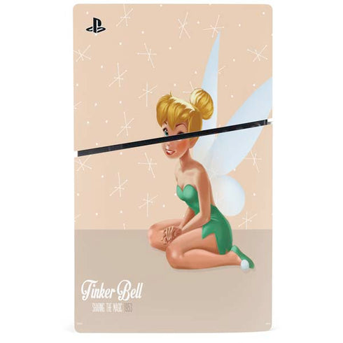 Disney Tinker Bell Sharing the Magic Art PS5 Slim Digital Edition Console Skin