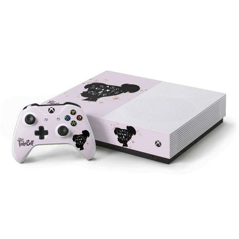 Disney Tinker Bell Sass Smarts and Cute Xbox One S All-Digital Edition Bundle Skin