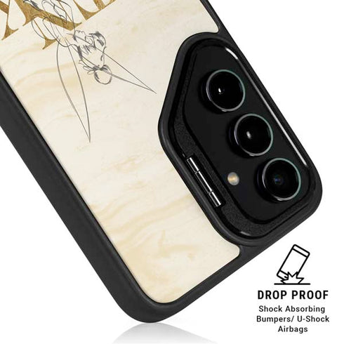 Disney Tinker Bell Tink Magic Pencil Art Galaxy S25 Plus Kickstand Case