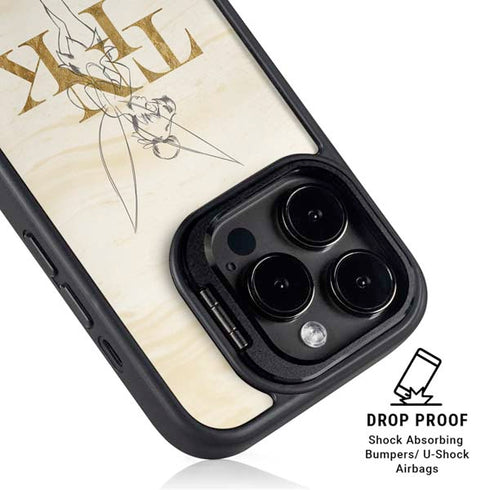 Disney Tinker Bell Tink Magic Pencil Art iPhone 14 Pro Max Kickstand Case