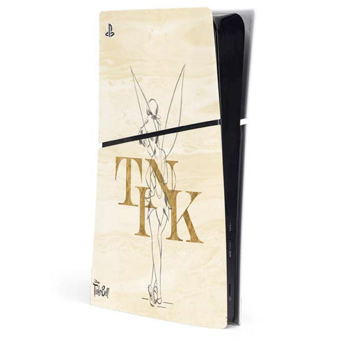 Disney Tinker Bell Tink Magic Pencil Art PS5 Slim Digital Edition Console Skin