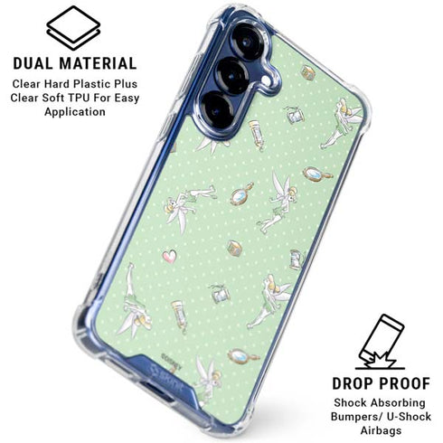 Disney Tinker Bell Trinkets Pattern Galaxy S25 Plus Clear Case