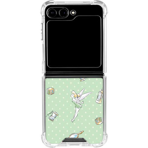 Disney Tinker Bell Trinkets Pattern Galaxy Z Flip6 Clear Case