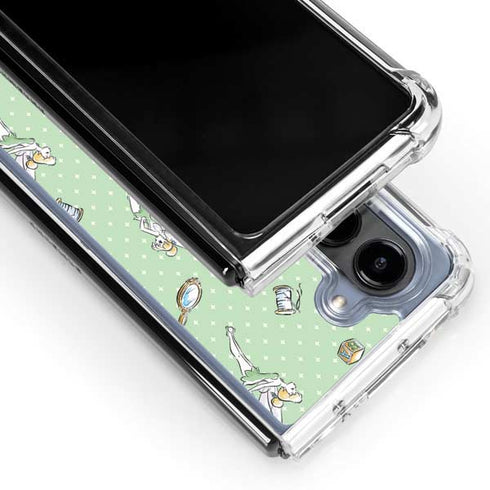 Disney Tinker Bell Trinkets Pattern Galaxy Z Fold5 5G Clear Case