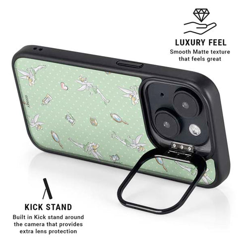 Disney Tinker Bell Trinkets Pattern iPhone 15 Kickstand Case