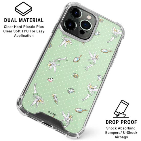 Disney Tinker Bell Trinkets Pattern iPhone 16 Pro Max Clear Case