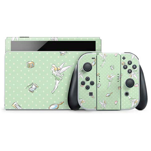 Disney Tinker Bell Trinkets Pattern Nintendo Skins