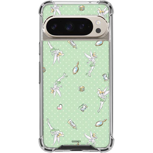 Disney Tinker Bell Trinkets Pattern Pixel 9/9 Pro Clear Case