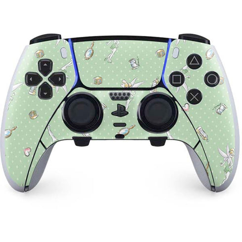 Disney Tinker Bell Trinkets Pattern PS5 DualSense Edge Pro Controller Skin
