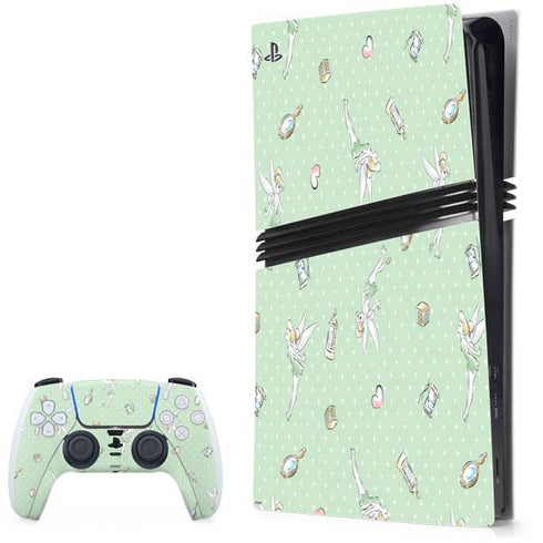 Disney Tinker Bell Trinkets Pattern PS5 Pro Bundle Skin