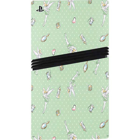 Disney Tinker Bell Trinkets Pattern PS5 Pro Disk Console Skin