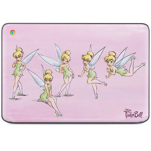 Disney Tinker Bell Water Color Art Poses HP Chromebook Skin