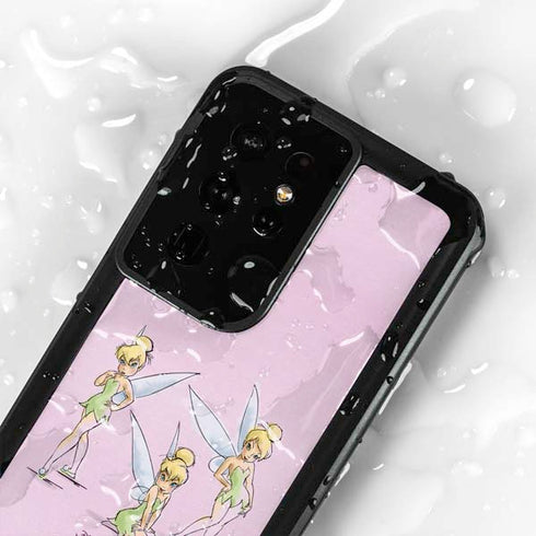 Disney Tinker Bell Water Color Art Poses Galaxy S24 Ultra Waterproof Case