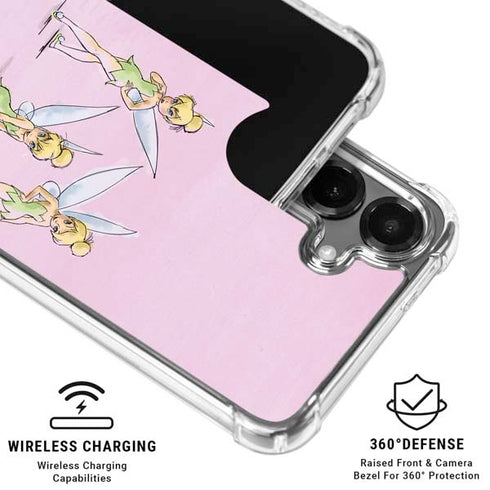 Disney Tinker Bell Water Color Art Poses Galaxy S26 Plus Clear Case