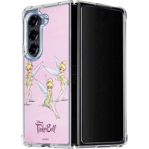 Disney Tinker Bell Water Color Art Poses Galaxy Z Fold5 5G Clear Case