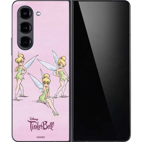 Disney Tinker Bell Water Color Art Poses Galaxy Z Fold5 5G Skin