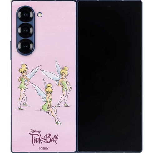 Disney Tinker Bell Water Color Art Poses Galaxy Z Fold6 Skin