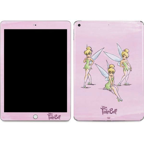 Disney Tinker Bell Water Color Art Poses Apple iPad Skin