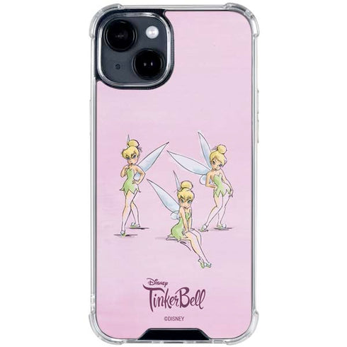 Disney Tinker Bell Water Color Art Poses iPhone 15 Clear Case
