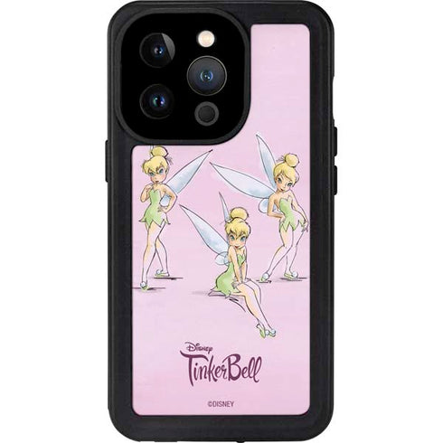 Disney Tinker Bell Water Color Art Poses iPhone 15 Pro Waterproof Case