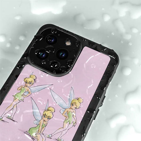 Disney Tinker Bell Water Color Art Poses iPhone 15 Pro Waterproof Case