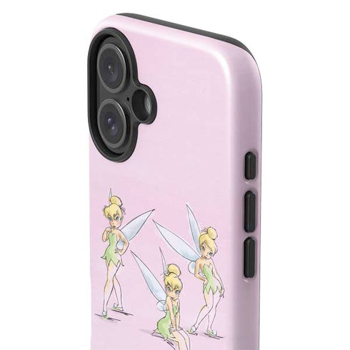 Disney Tinker Bell Water Color Art Poses iPhone 16 Plus Impact Case