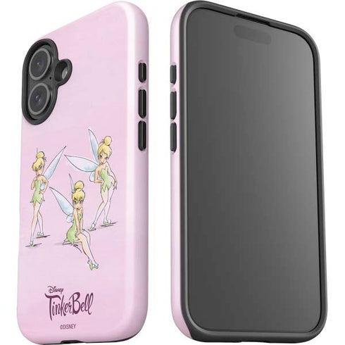 Disney Tinker Bell Water Color Art Poses iPhone 16 Plus Impact Case