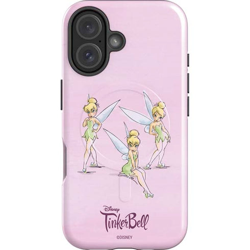 Disney Tinker Bell Water Color Art Poses iPhone 16 Plus Magsafe Impact Case