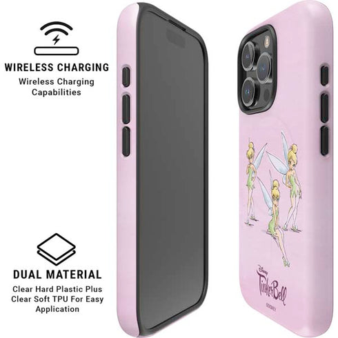 Disney Tinker Bell Water Color Art Poses iPhone 16 Pro Max Magsafe Impact Case