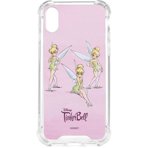 Disney Tinker Bell Water Color Art Poses iPhone XS Clear Case